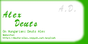 alex deuts business card